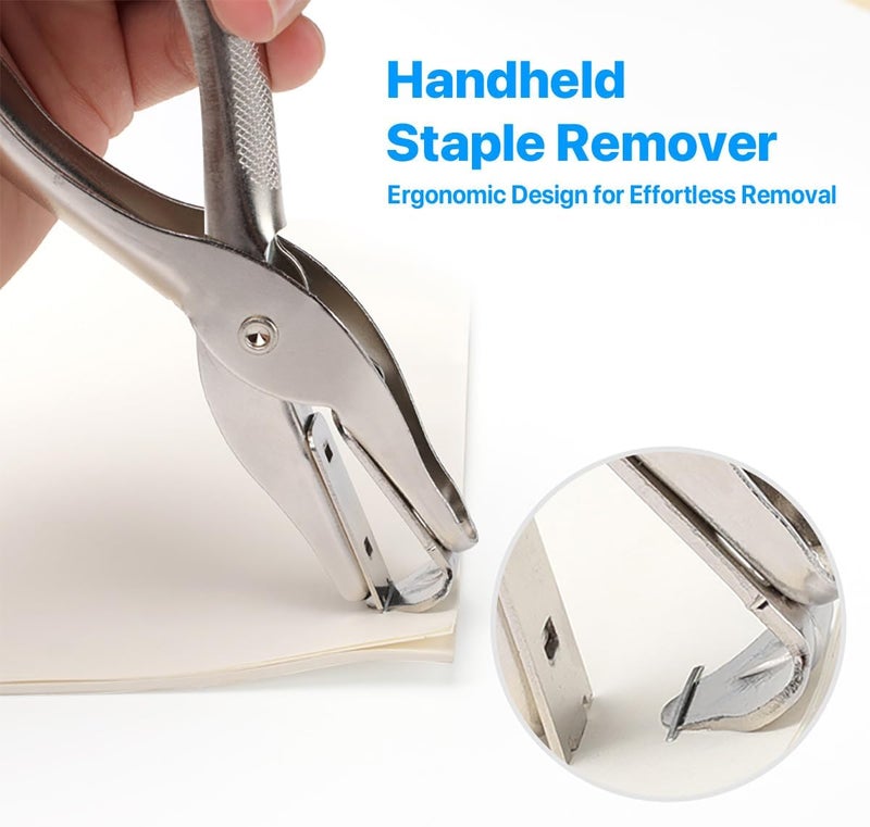 Mt.Jun Heavy-Duty Stainless Steel Staple Remover - Long-Lasting, Easy Grip, and Smooth Removal for School Office Home Use - Image 2